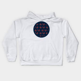 Dot-dash navy Kids Hoodie